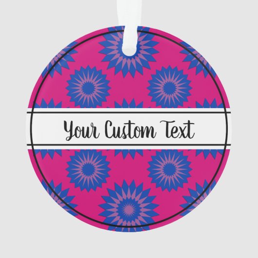 Bisexualiteit roze pridebloem ornament (achterkant)