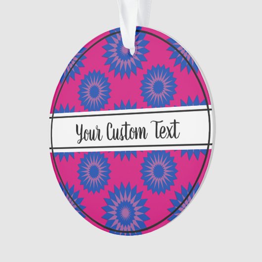 Bisexualiteit roze pridebloem ornament (voorkant)