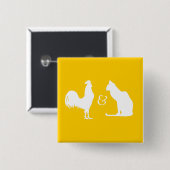 Bisexualiteit Vierkante Button 5,1 Cm (Voorkant /achterkant)