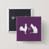 Bisexualiteit Vierkante Button 5,1 Cm (Voorkant /achterkant)