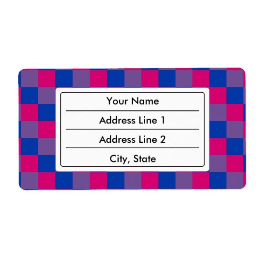 Bisexualiteitkleuren, gevarieerd patroonlabel etiket (Voorkant)