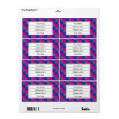 Bisexualiteitkleuren, gevarieerd patroonlabel etiket (Full Sheet)