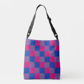 Bisexualiteitskleuren gecontroleerd patroonoverste crossbody tas (Achterkant)