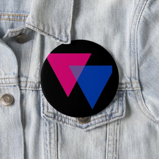 Bisexualiteitssymbool Ronde Button 4,0 Cm (In situ)
