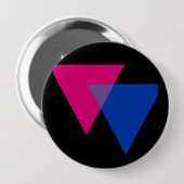 Bisexualiteitssymbool Ronde Button 4,0 Cm (Voorkant /achterkant)