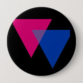Bisexualiteitssymbool Ronde Button 4,0 Cm (Voorkant)