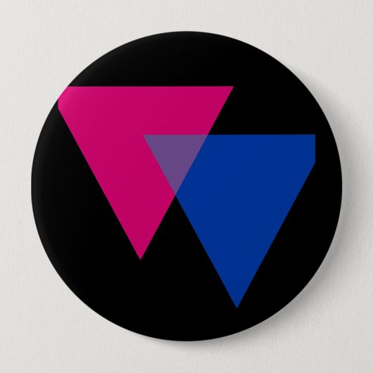 Bisexualiteitssymbool Ronde Button 4,0 Cm (Voorkant)