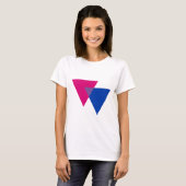Bisexualiteitssymbool T-shirt (Voorkant volledig)
