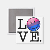 Bisexualiteitsvlag in Word Love Magneet (Voorkant / Achterkant)