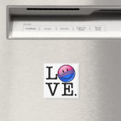 Bisexualiteitsvlag in Word Love Magneet (Insitu (Vaatwasser))