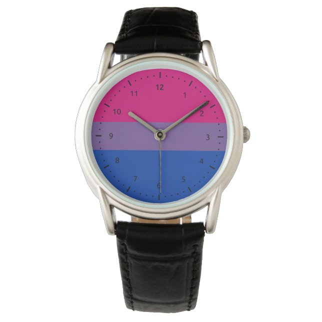 Bisexualiteitsvlag Watch Horloge (Voorkant)