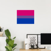 Bisexualiteitvlag Poster (Thuiskantoor)