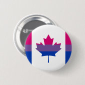 Bisexuality Canadian pride flag Button (Voorkant /achterkant)