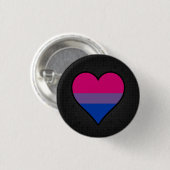 Bisexuality flag black button (Voorkant /achterkant)