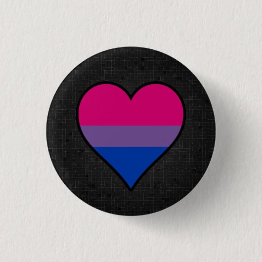 Bisexuality flag black button (Voorkant)