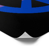 Bisexuality flag peace sign poster (Hoek)