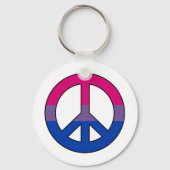 Bisexuality flag peace sign Sleutelhanger (Voorkant)