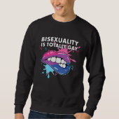 Bisexuality is Totally Gay Bisexual Rainbow Pride  Trui (Voorkant)