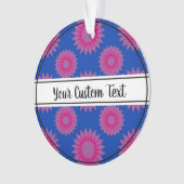 Bisexuality pride blauw bloempatroon ornament (voorkant)