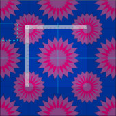 Bisexuality pride colors /blue flower pattern stof (Delen)