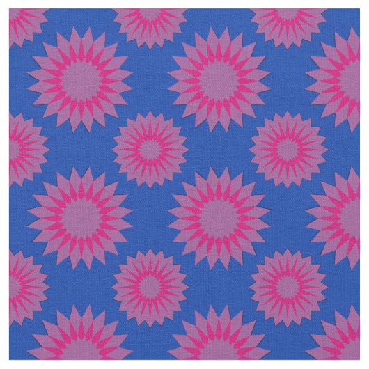 Bisexuality pride colors /blue flower pattern stof (Close Up)