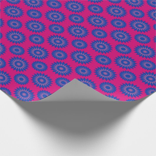 Bisexuality pride colors / pink flower pattern cadeaupapier (Hoek)