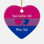 Bisexuality pride flag met text keramisch ornament (Achterkant)