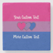 Bisexuality pride flag met text onderzetter (Voorkant)