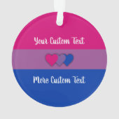Bisexuality pride flag met text ornament (achterkant)