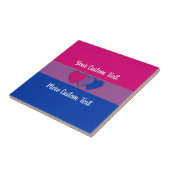 Bisexuality pride flag met text tegeltje (Zijkant)