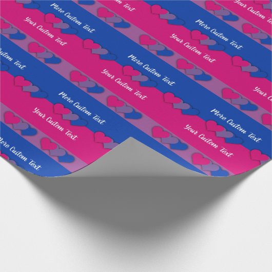 Bisexuality pride flag with text wrapting paper cadeaupapier (Hoek)