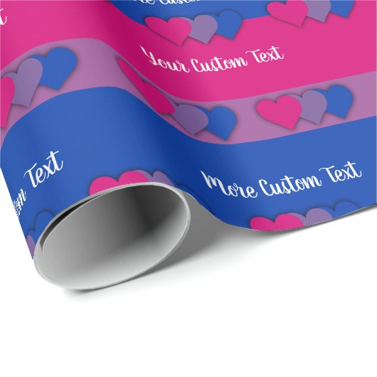Bisexuality pride flag with text wrapting paper cadeaupapier (Rol Hoek)