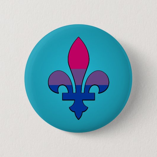 Bisexuality pride fleur-de-lis Button (Voorkant)