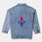 Bisexuality pride fleur-de-lis denim jacket (Achterkant)