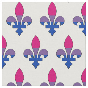 Bisexuality pride fleur-de-lis fabric stof