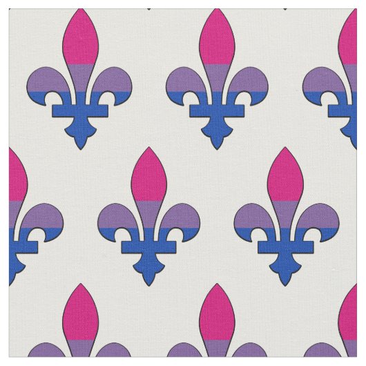Bisexuality pride fleur-de-lis fabric stof (Close Up)