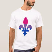 Bisexuality pride fleur-de-lis T-Shirt (Voorkant)