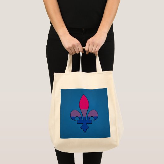 Bisexuality pride fleur-de-lis tote bag (Voorkant (product))