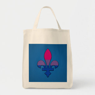 Bisexuality pride fleur-de-lis tote bag