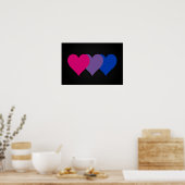 Bisexuality pride harten Poster (Keuken)
