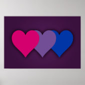 Bisexuality pride harten Poster (Voorkant)