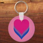 Bisexuality pride hearts Keychain (Voorkant)