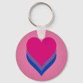 Bisexuality pride hearts Keychain (Achterkant)