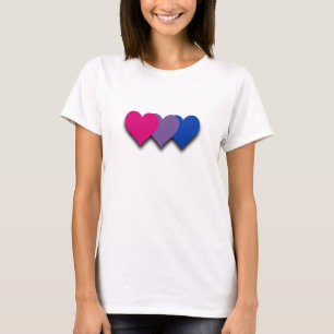 Bisexuality pride hearts T-shirt