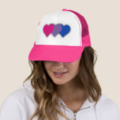 Bisexuality pride hearts Trucker Hat Trucker Pet (In situ)
