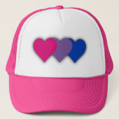 Bisexuality pride hearts Trucker Hat Trucker Pet (Voorkant)