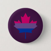 Bisexuality pride maple leaf Button (Voorkant)