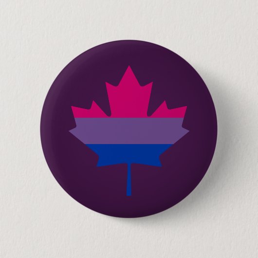 Bisexuality pride maple leaf Button (Voorkant)