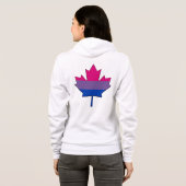 Bisexuality pride maple leaf hoodie (Achterkant volledig)