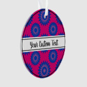 Bisexuality pride pink flower pattern ornament (voorkant)